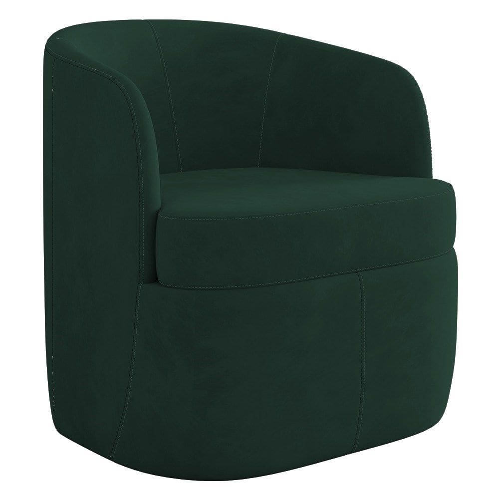 Poltrona Giratória Decorativa para Sala Dandara K04 Veludo Verde - Mpozenato
