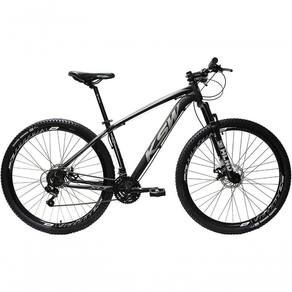 Bicicleta Aro 29 Ksw 2x9v Shimano Hidráulico Trava K7 11-40 - Preto-prata - 21"