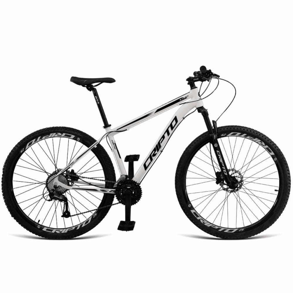 Bicicleta Aro 29 Cripto 24 Marchas Shimano Freios Hidraulico - Branco-preto - 21”