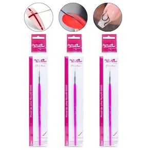 Kit 3 Pincéis de Unha Decoração Monofil 0000, Arte Sedução
