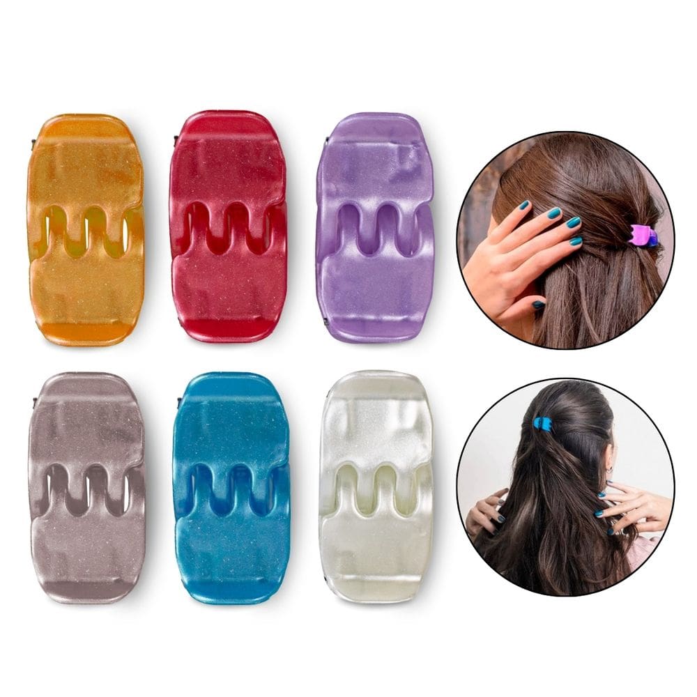 Kit 120 Piranhas Presilha Pequena Cabelo Tridente Peroladas