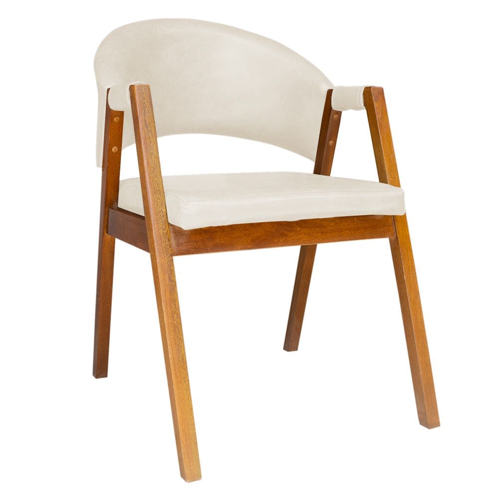 Cadeira Decorativa Antonela Veludo Bege - Montanaris Decor