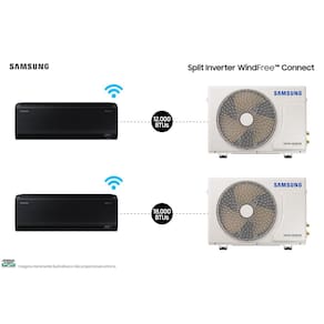 Combo - Ar condicionado Split Inverter Samsung WindFree™ Connect Sem Vento 12.000 & 18.000 BTUs Quente e Frio