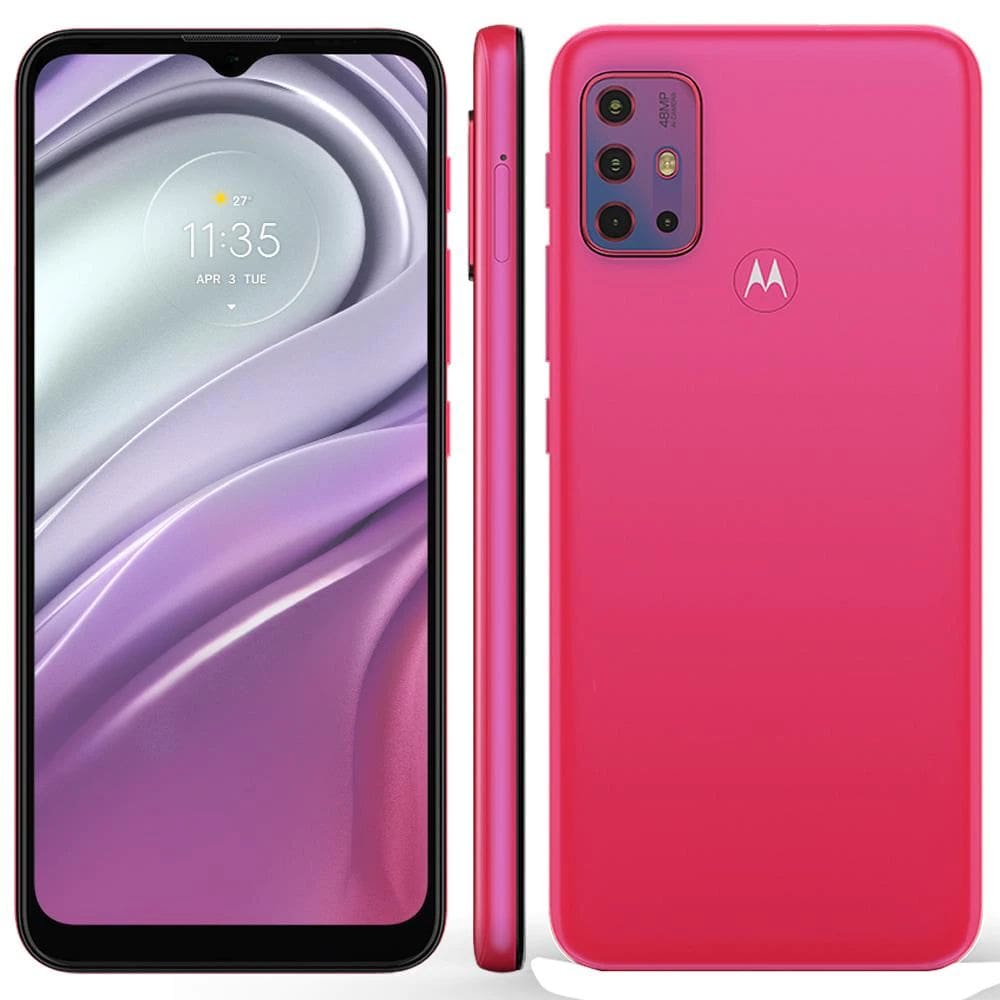 REEMBALADO: Motorola Moto G20 Pink 64GB 4GB RAM Tela 6.5 Android 11 Octa Core
