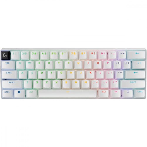 Imagem do produto Teclado Mecânico Gamer sem fio Logitech G Pro X 60 Lightspeed Switch Brown Tactile - Branco em Ponto Frio