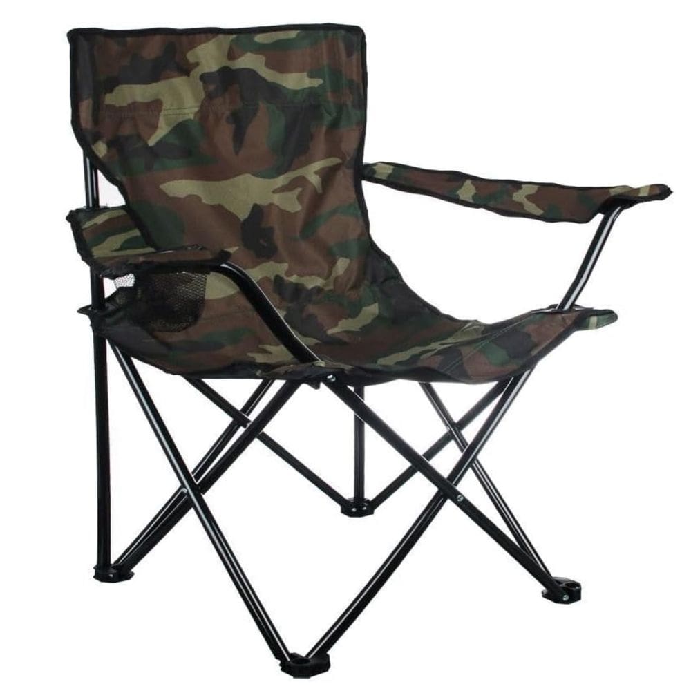 Cadeira Pesca Praia Camuflada Camping Dobrável Portátil