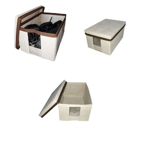 Kit 3 Caixa Sapato Com Visor e Tampa Mini Praticidade Armazenamento Tênis Bota Chinelo
