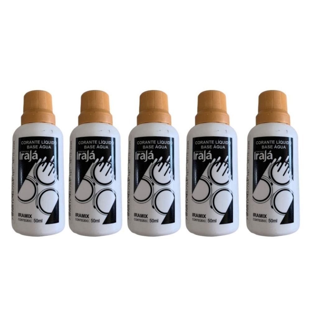 Kit 5 Pigmento Corante Líquido Bisnaga Tinta 50Ml Ocre