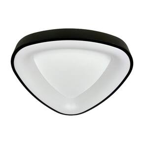 Plafon Triangular Preto 42cm Led 25W 3000K Bivolt LA0049 Delis