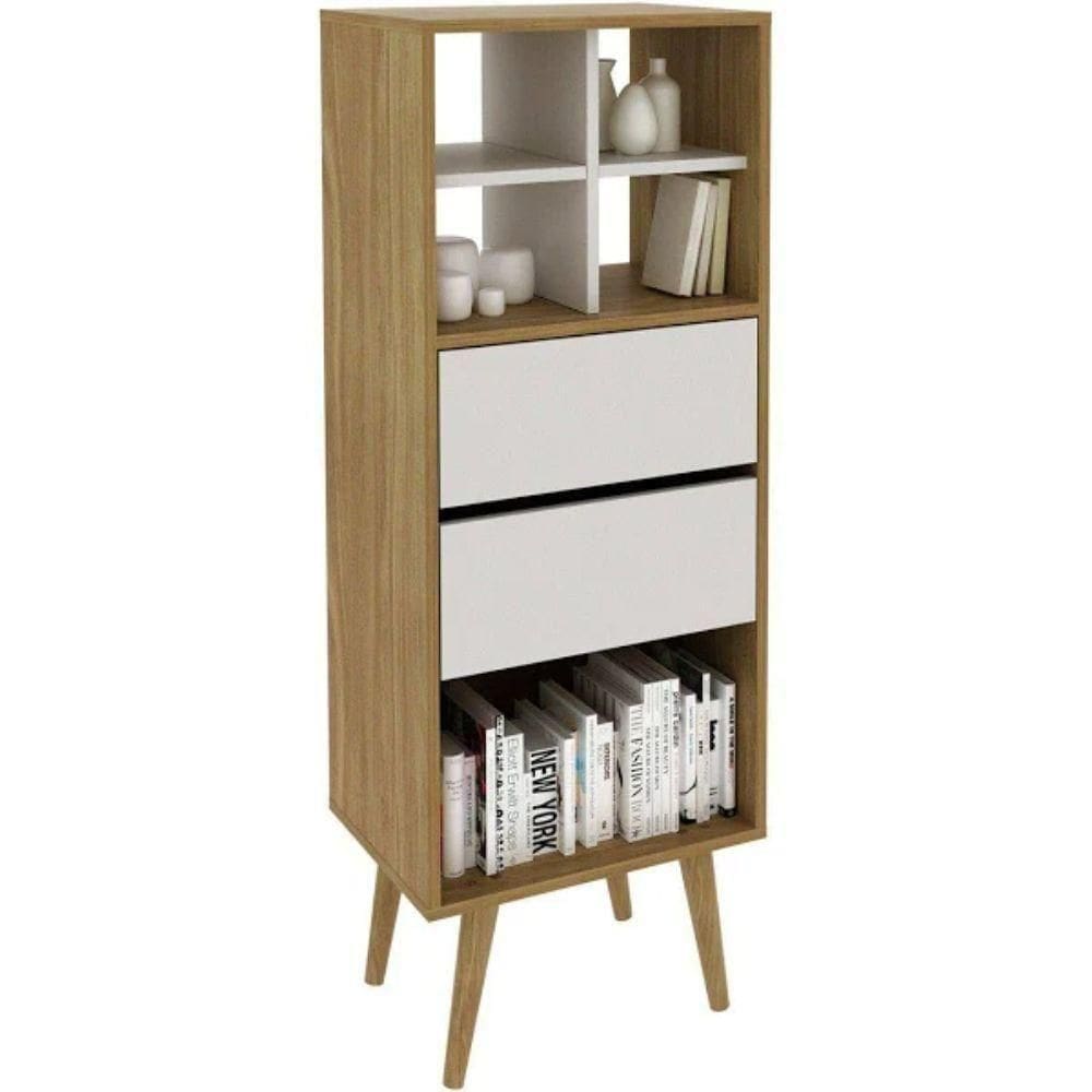 Estante E1716 2 Gavetas Tecnomobili Natural/off White Natural/off White