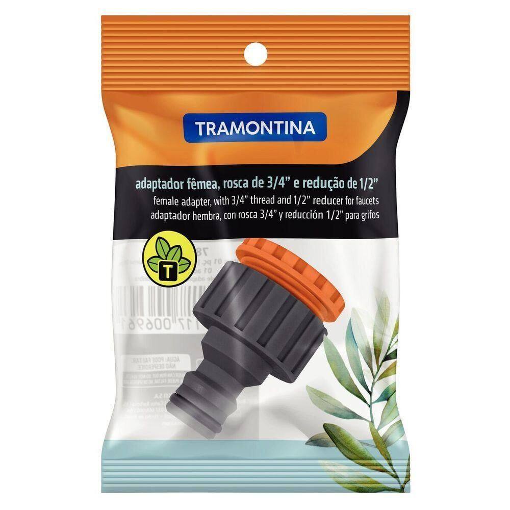 Adaptador Fêmea Tramontina Com Rosca 3/4" E Redução 1/2" Para Jardim