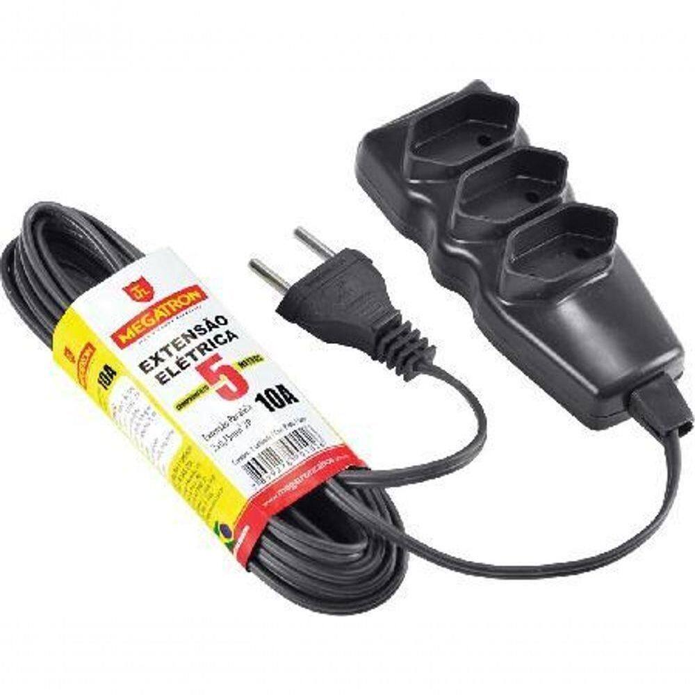 Extensa?o Cabo Pl 2x0,75 5 Metros Preta 102