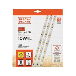Fita Led 12v 2700k 10w 8 Mm Fita 5 Metros Irc 90 Black+decker