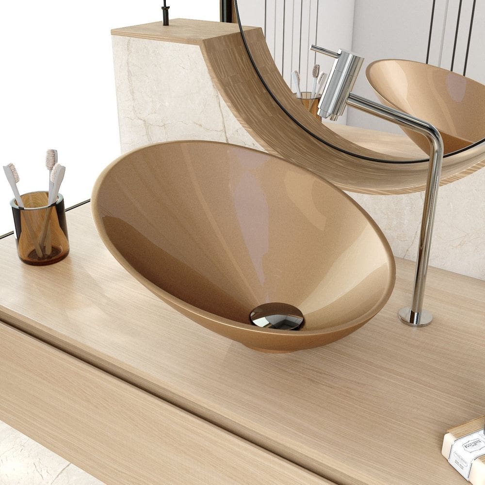 Cuba de Apoio Meia Lua Bm38 38,5x38,5cm Lapimat Cobre