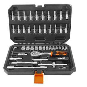 Conjunto de Ferramentas Soquete 1/4 46 Peças