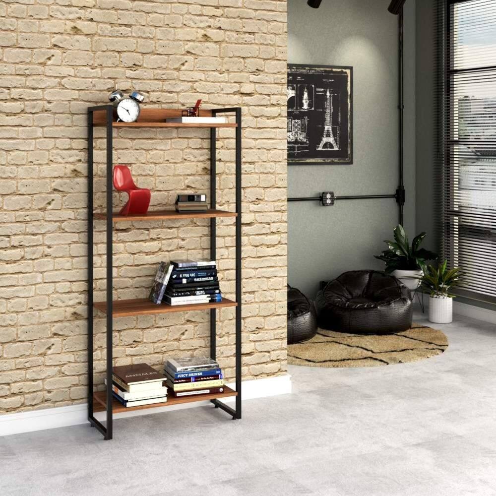 Estante Multiuso 4 Prateleiras 60cmx146cm Dynamica Compace Nogal