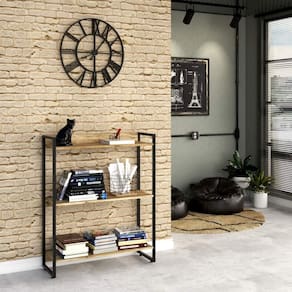 Estante Multiuso 3 Prateleiras 80cmx104cm Dynamica Compace Carvalho