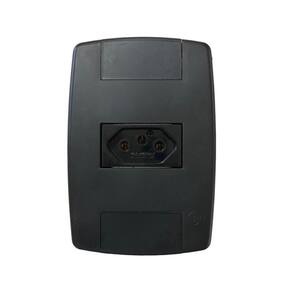 Tomada Elétrica Preta 2P+T 10A 250V Placa Espelho 4X2 Ilumi