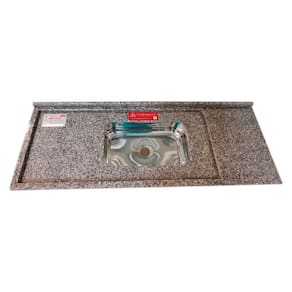 Pia de Cozinha Granito 200 Cm Itabira Master Cuba Simples Ocre Itabira