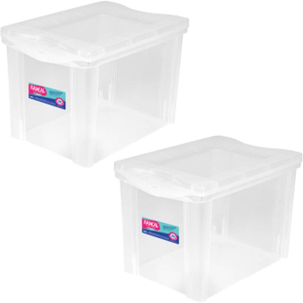 2 Caixas Organizadoras Plástica Altas 30L Ordene Organize Br