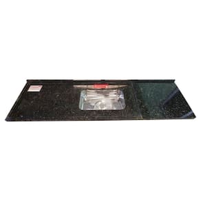 Pia de Cozinha Granito Ubatuba 160cm Master Cuba Simples Verde Ubatuba