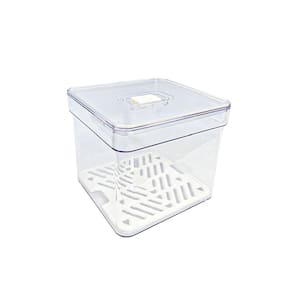 Cesto Organizador Conservador De Alimentos Cozinha Para Geladeira Armário Prático 2,8l Transparente