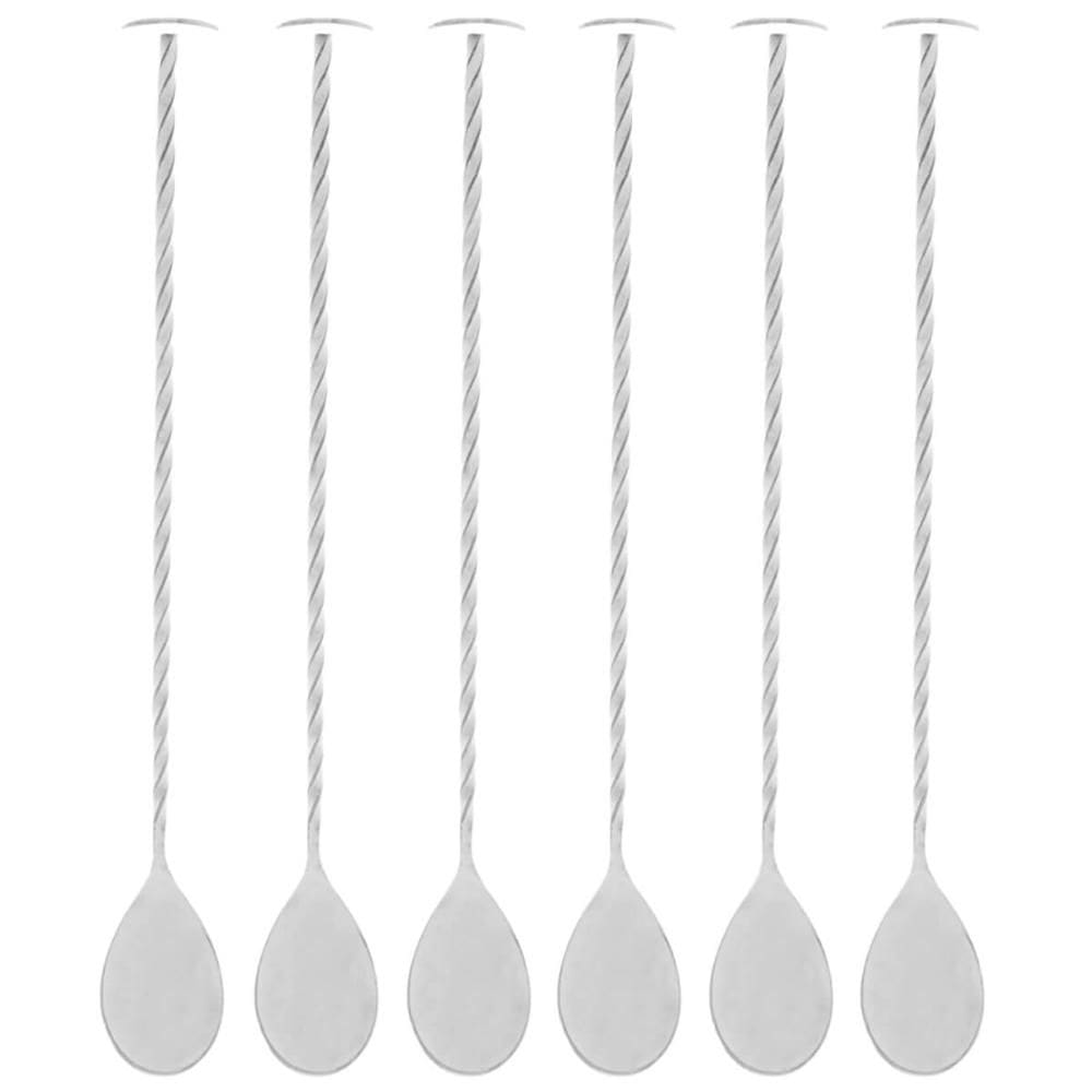 Kit 6 Colheres Bailarinas Inox 26cm Tress Lyor Prata Bartend