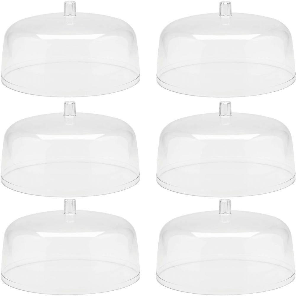 Kit 6 Cúpulas para Prato De Bolo Tampa Acrílico Cúpula 30cm