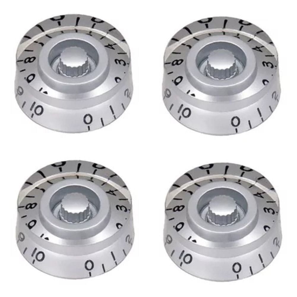 Knob Prata Les Paul - 4 Unidades