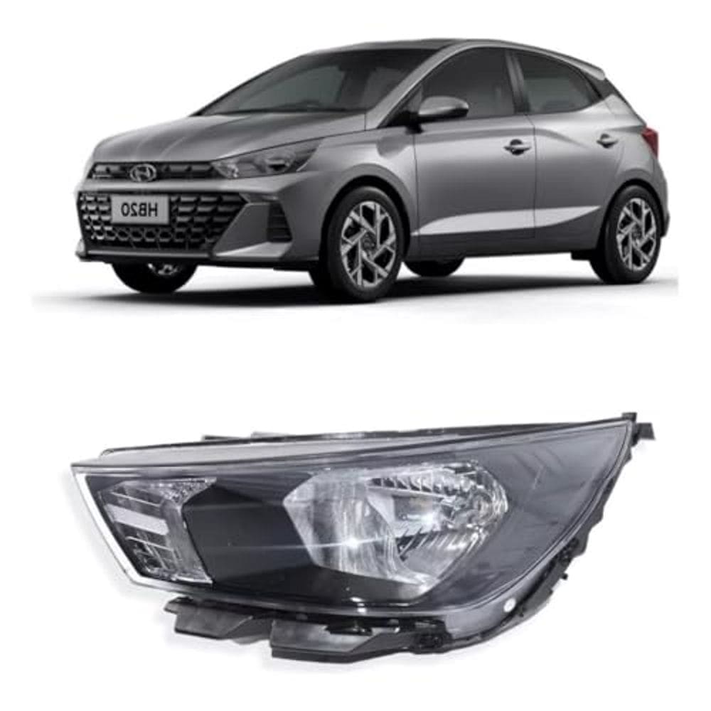 Farol Hb20 2023/2024 Sem Led Novo Lado Esquerdo