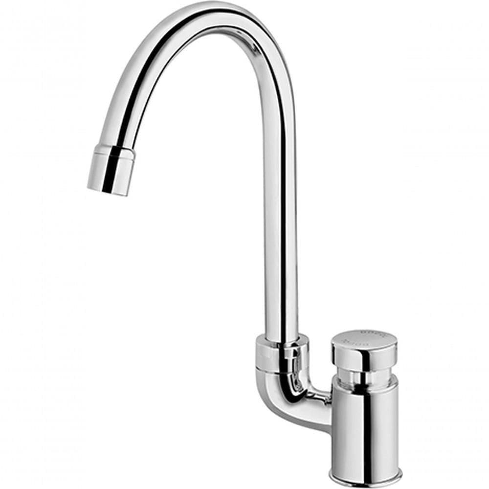 Torneira Pressmatic De Lavatório Mesa Bica Alta Cromado Docol