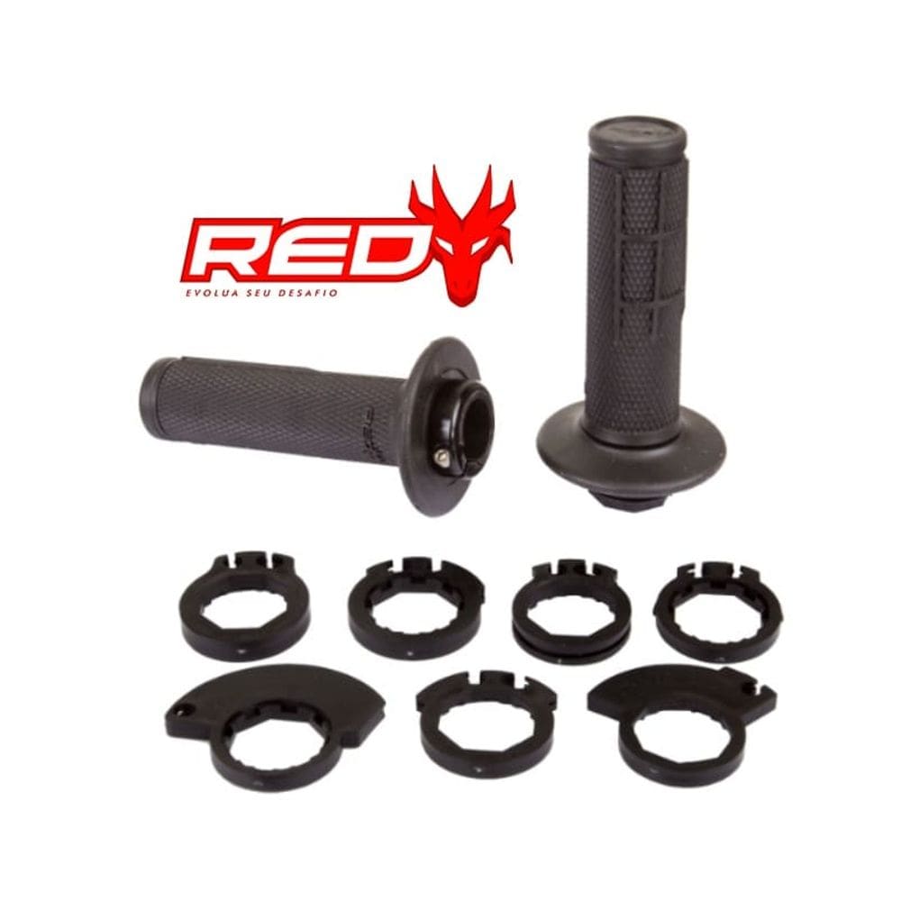 Manopla punho Red Dragon lock-on universal motos 2 e 4 tempo