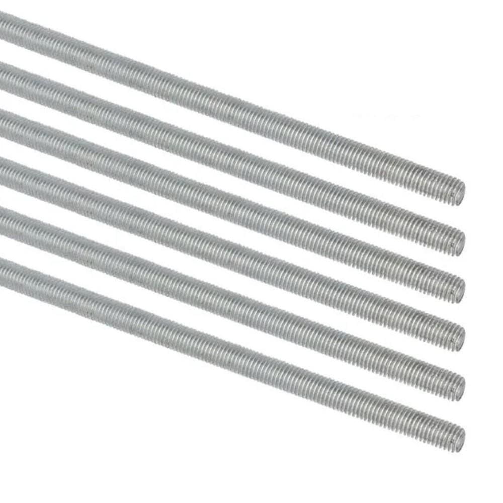 Kit 6 Barra Roscada Bsw Aço 1/2`` X 1 Metro