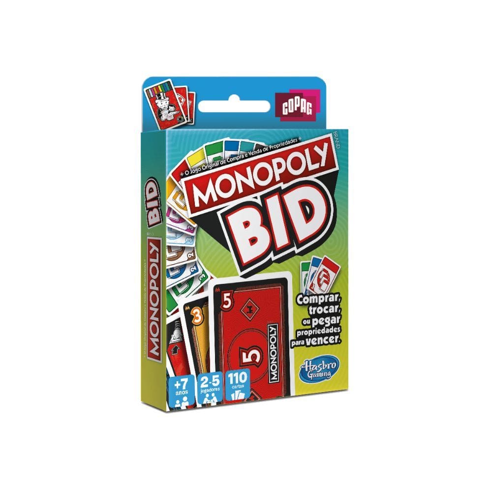 Monopoly Bid Jogo de Cartas Copag 32848
