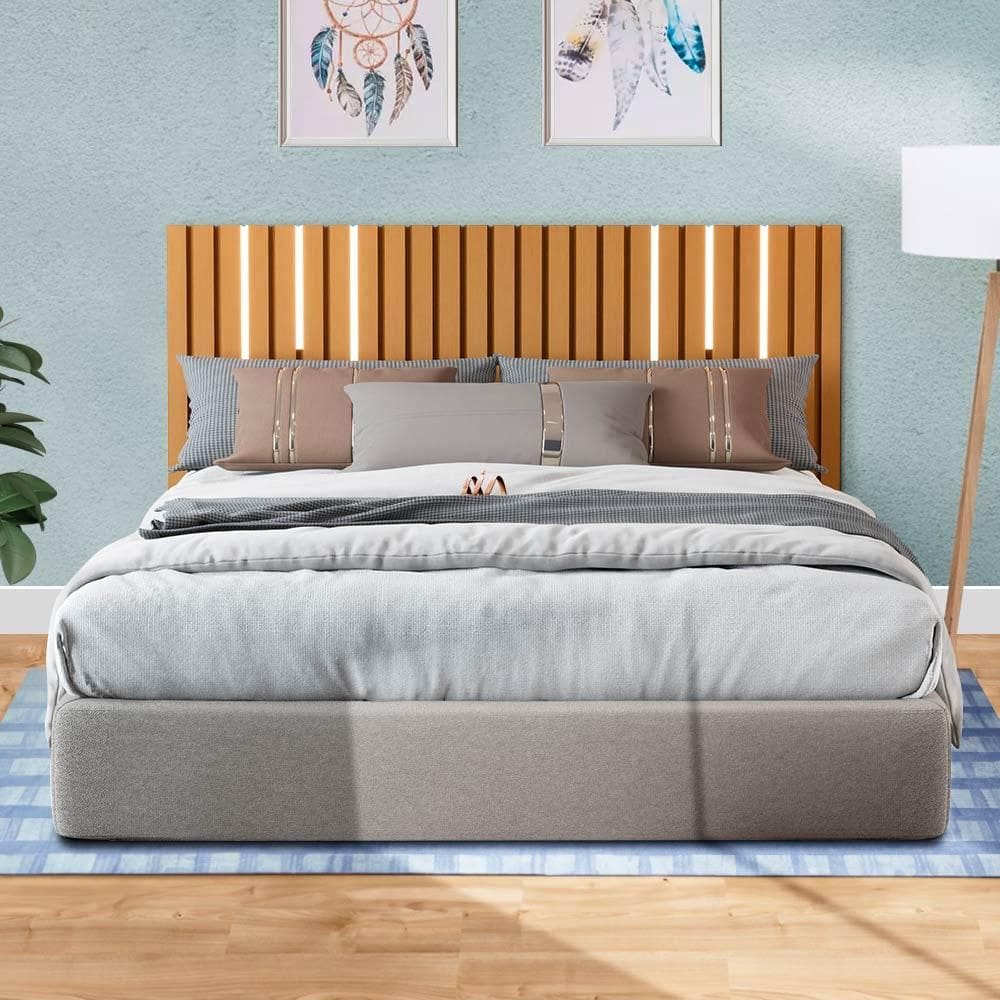 Cabeceira Ripada LED Queen Size e Casal Nature Nettie Shop Jm