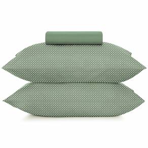 Jogo de Cama Queen 3 peças Altenburg Toque Acetinado Slim Organic - Verde