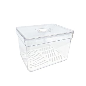 Cesto Organizador Conservador De Alimentos Cozinha Para Geladeira Armário Prático 3,8l Transparente