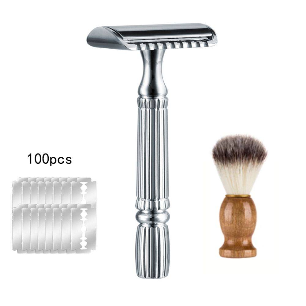 Máquina de barbear Barber com 100 folhas Silver Classic