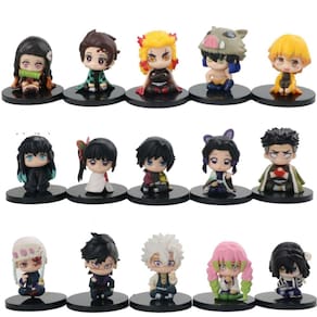 Kit de bonecos Demon Slayer Kimetsu no Yaiba Anime x15 4-5 cm