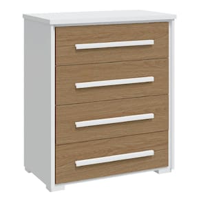 Cômoda Grande com 4 Gavetas Angra Rimo - Branco/OffWhite