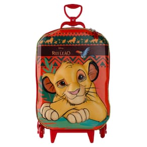 Mochila Roda Tripla Rei Leão Simba Infantil 3d Escolar