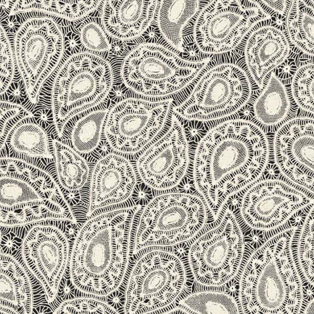 Papel de Parede Martha Medeiros Aspecto Têxtil Preto AI5010