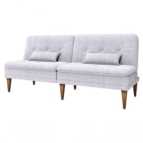 Sofá Cama Pietra Sala Quarto Decorativo Matrix Bege