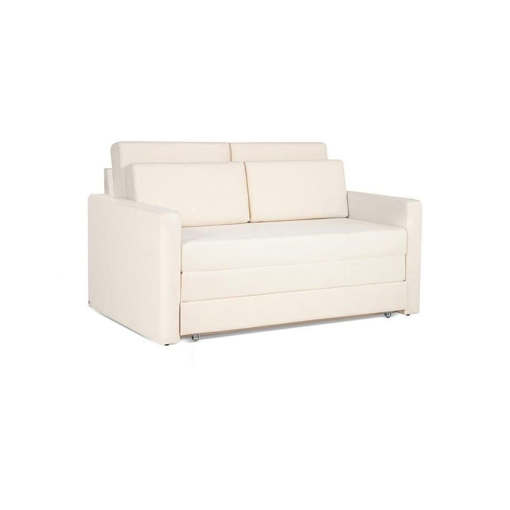 Sofá Cama Castor Casal Salerno Max Suede Bege 2 Lugares