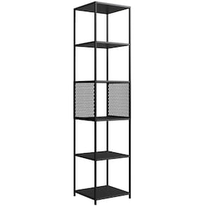 Estante 180 Cm Estilo Industrial  Tela P1023 Preto Pp Preto