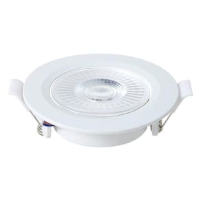 Kit Spot Led Embutido Redondo 3w 3000k Branco Blumenau 5 Unidades