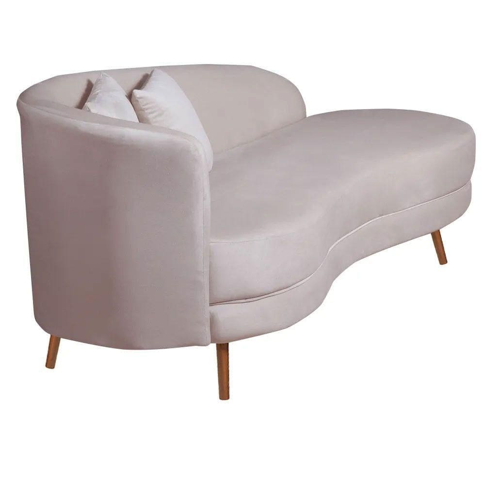 Chaise Longue Divã Emili Em Madeira De Reflorestamento 160cm Veludo Star Confort Rose