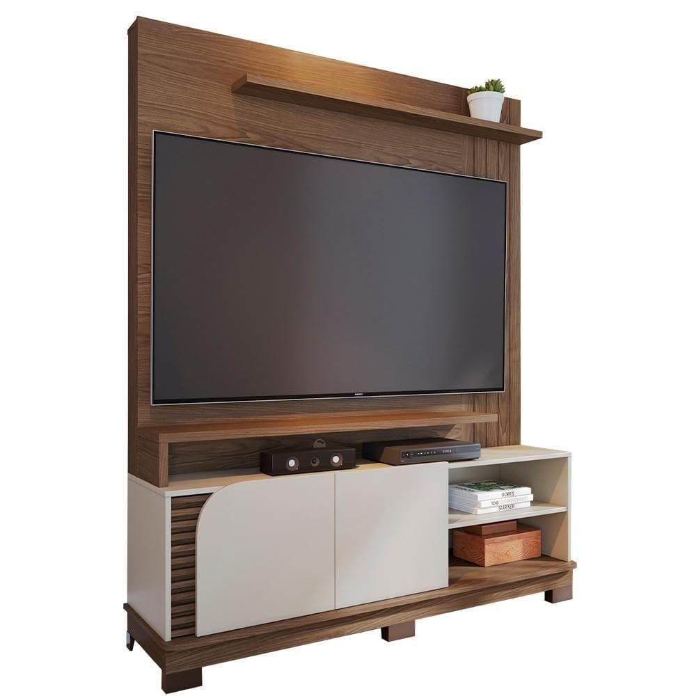 Estante Home Para Tv 65 Jurere Amendoa Off White Matte