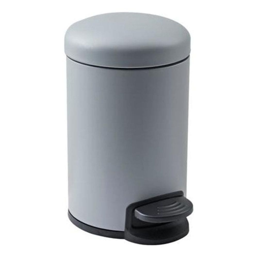 Lixeira De Piso 3 Litros Aço 28x16x16cm Cinza Claro Banheiro