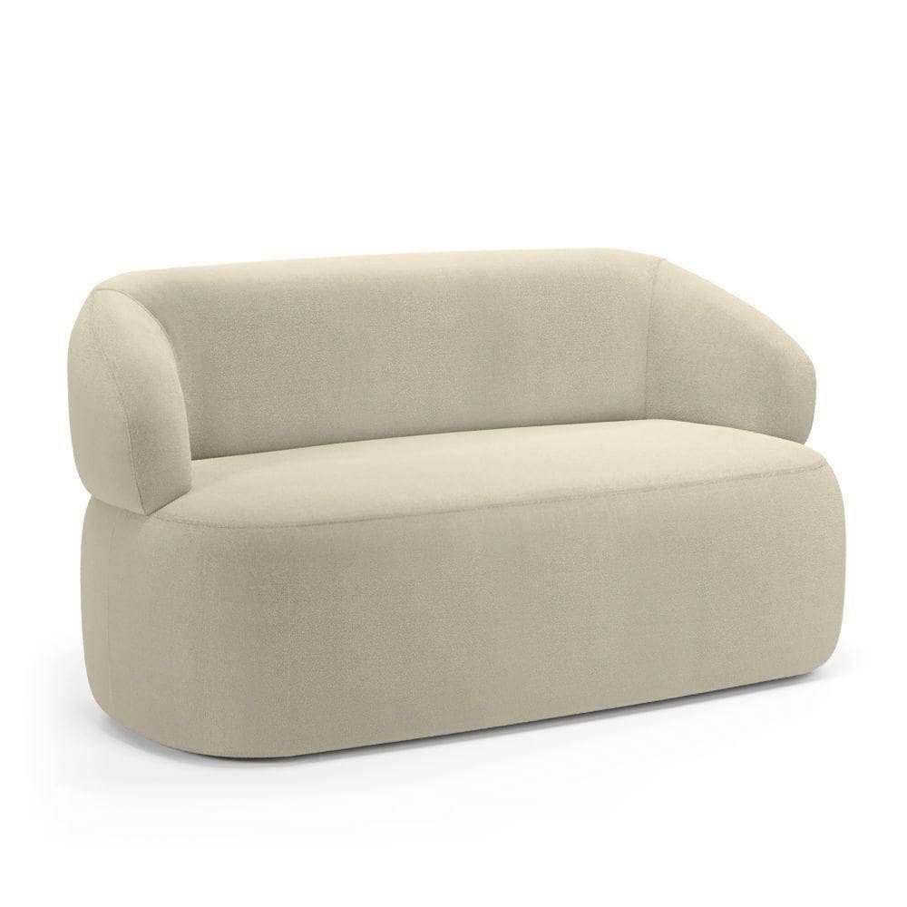 Sofá Orgânico 03 Lugares Living Glee 170cm Bouclê Bege - Desk Design